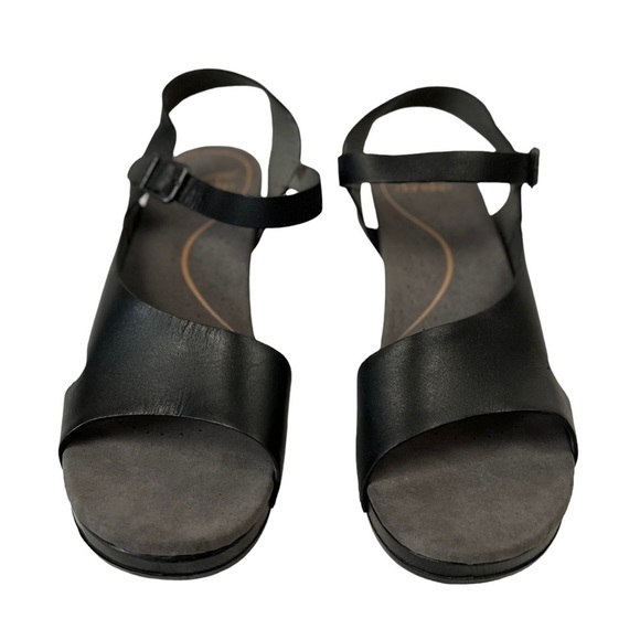 Dansko Black Wedge Sandals - Picture 5 of 10